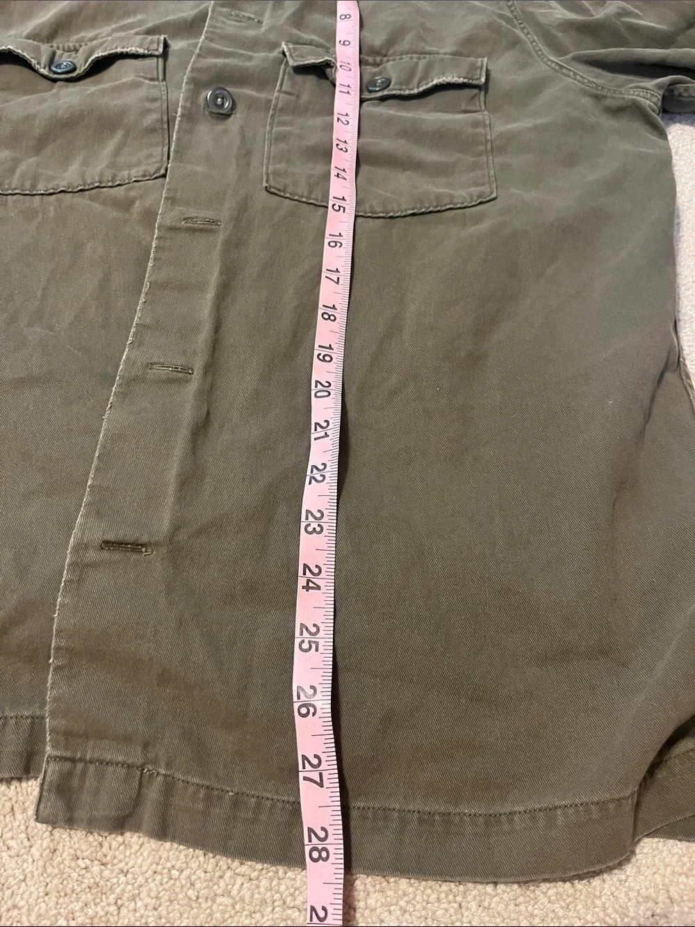 Men's All Saints SPOTTER SLIM FIT OVERSHIRT Cargo Green size xl